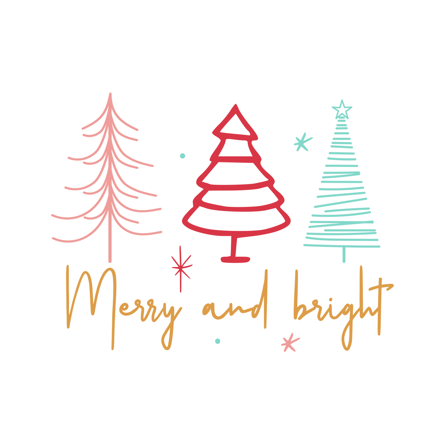 Merry and bright Christmas Trees