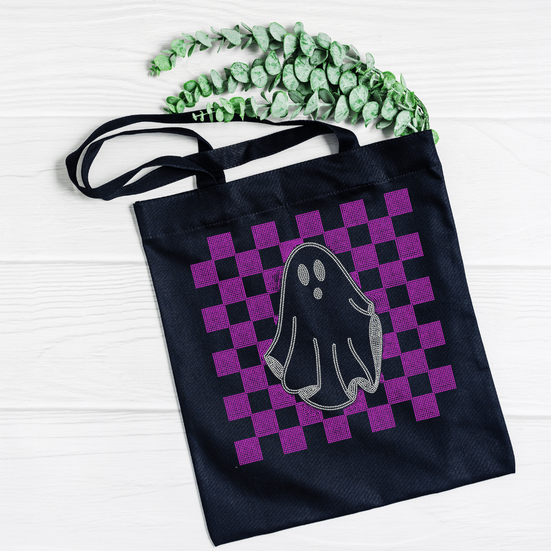 Ghost checkerboard direct to garment spangle transfer