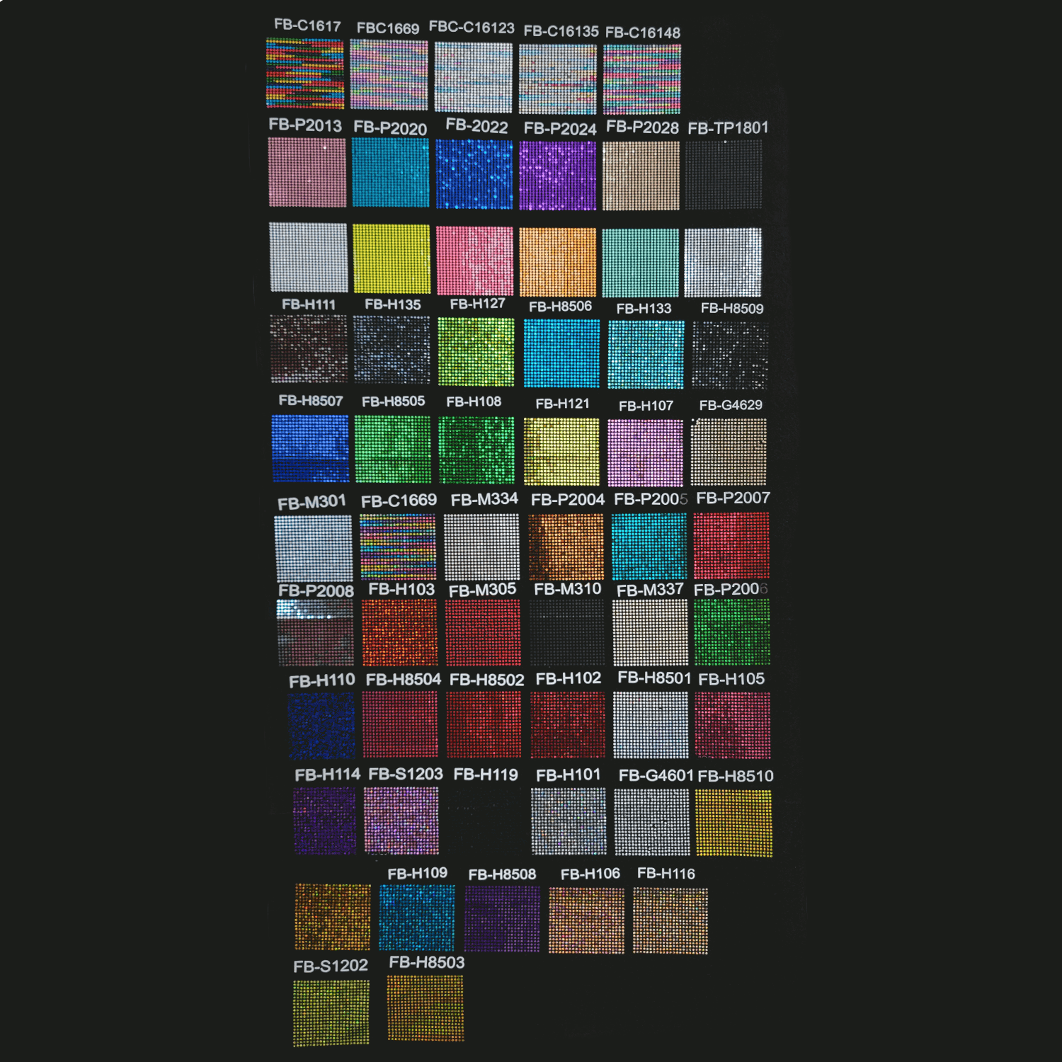 Spangle dtf transfer colors